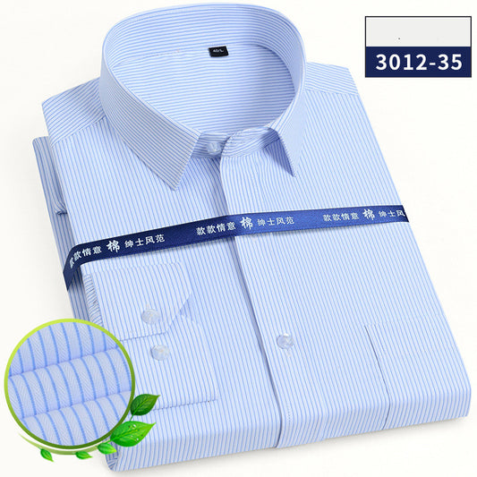 Long Sleeve Shirt Men'S Business Striped Shirt
