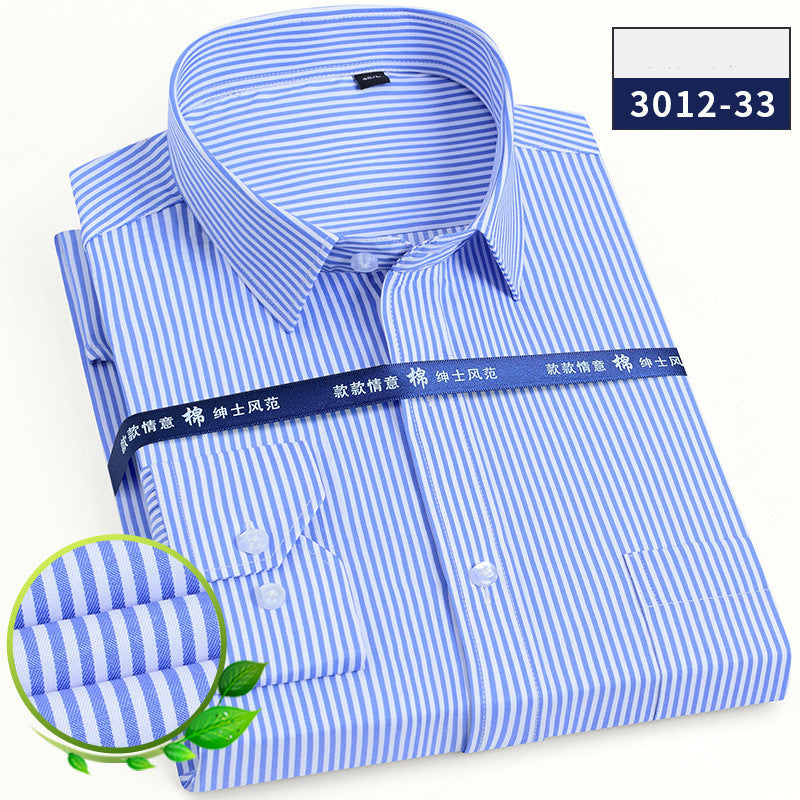 Long Sleeve Shirt Men'S Business Striped Shirt