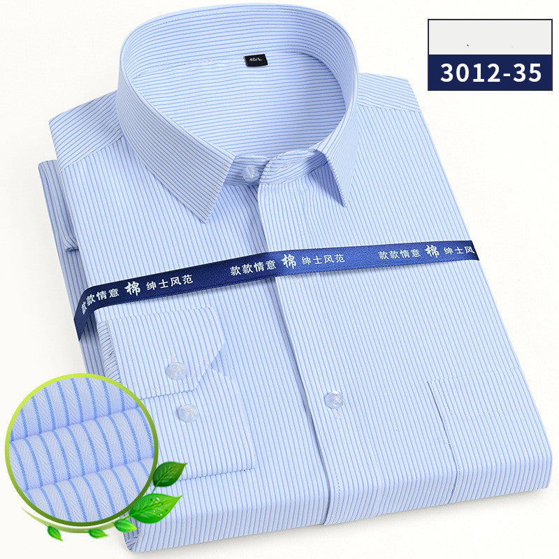 Long Sleeve Shirt Men'S Business Striped Shirt