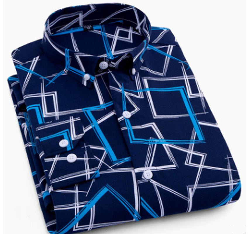 Men'S Long Sleeve Printed Shirt