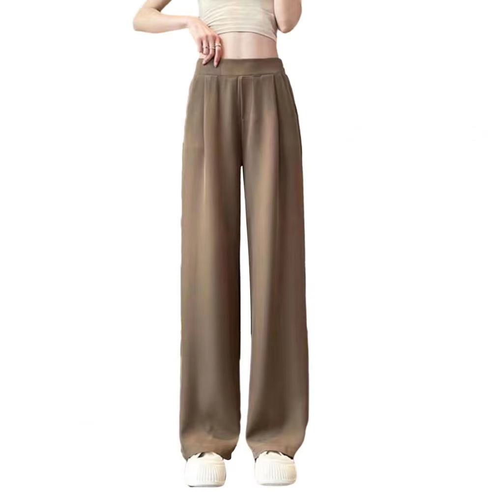 Loose Pants Women'S Wide Leg Pants with Pockets Solid Color Office Wear Trousers for Summer High Waisted Relaxed Fit Casual