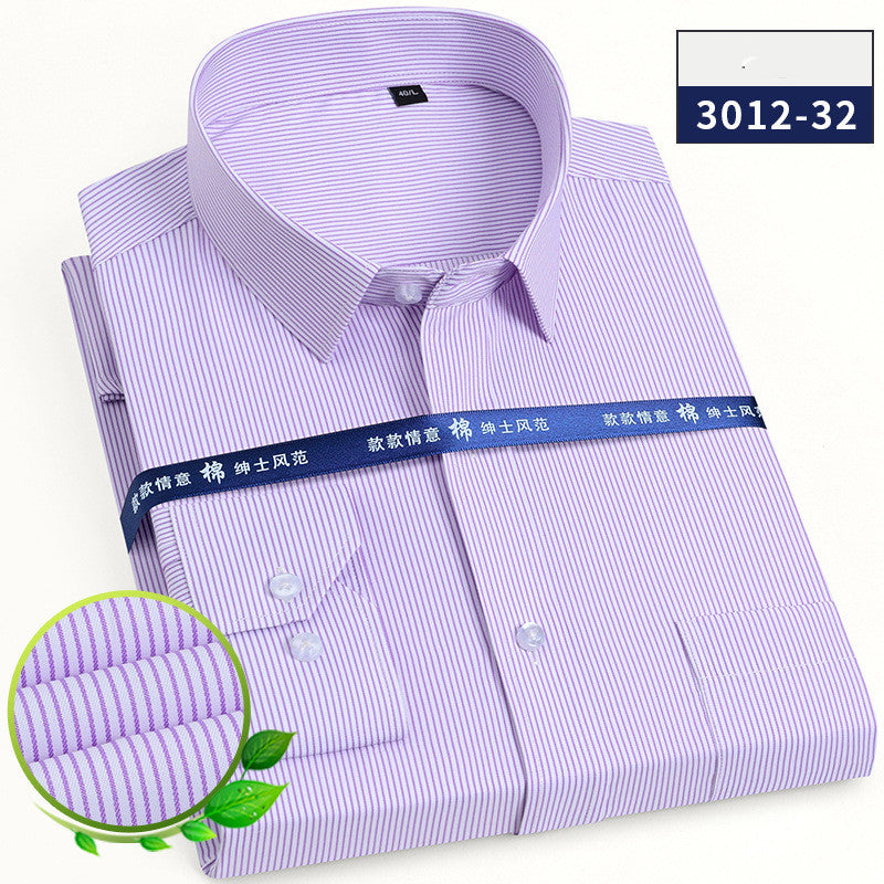 Long Sleeve Shirt Men'S Business Striped Shirt