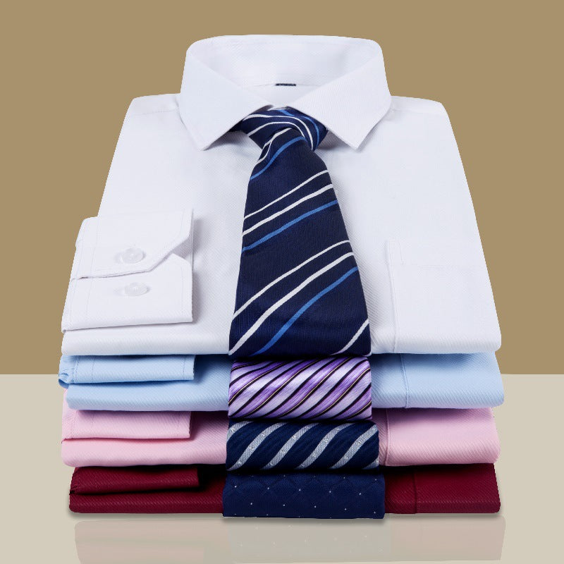 Long Sleeve Shirt Men'S Business Striped Shirt